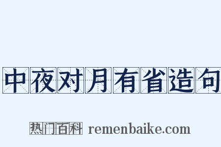 中夜对月有省造句是什么意思的图片